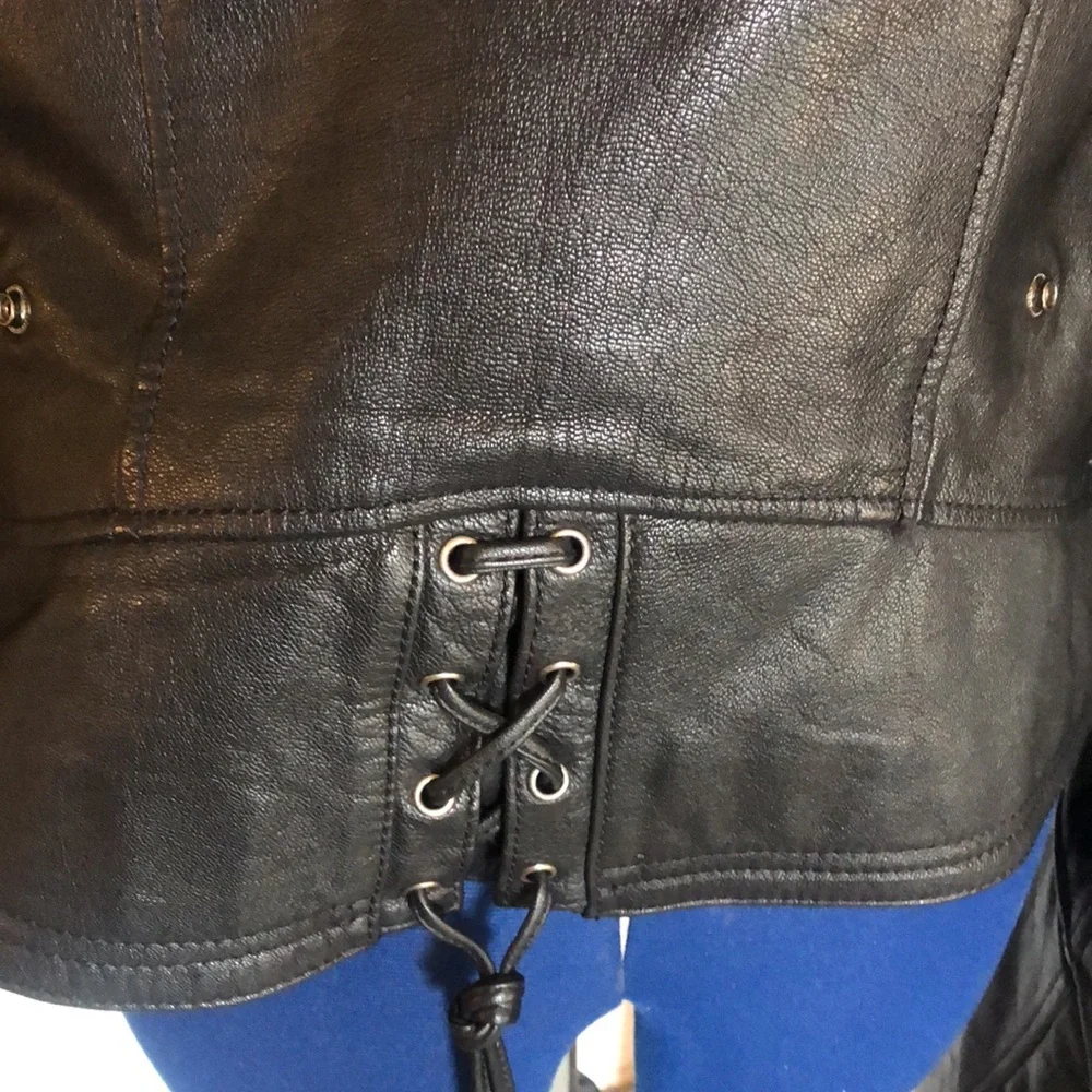 Harley Eagle embroidered size large leather riding jacket & chaps very good cond - Picture 3 of 13